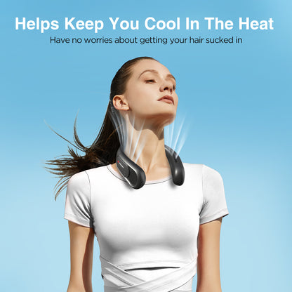 Hotsales Neck Fan, Hands Free Bladeless Neck Fans Portable Rechargeable, 6000 mAh Battery Operated Wearable Personal Fan, Cooling Neck Fan, 3 Speeds, USB Fan Gifts for Men, Women, Travel, Outdoor