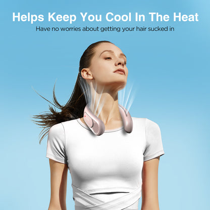 Hotsales Neck Fan, Hands Free Bladeless Neck Fans Portable Rechargeable, 6000 mAh Battery Operated Wearable Personal Fan, Cooling Neck Fan, 3 Speeds, USB Fan Gifts for Men, Women, Travel, Outdoor