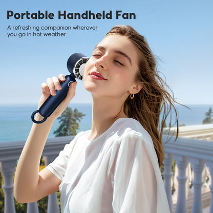 Hotsales Portable Handheld Fan, Powerful Hand Held Mini Fan, 3 Speed USB Rechargeable 5000mAh Battery Operated Fan, LED Display, Cooling Personal Fan Gifts for Women, Men, Travel, Camping, Outdoor