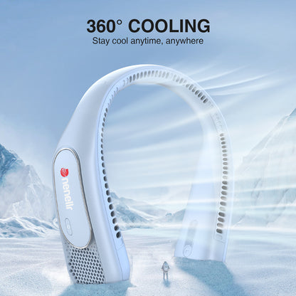 Hotsales Neck Fan, Hands Free Bladeless Neck Fans Portable Rechargeable, 6000 mAh Battery Operated Wearable Personal Fan, Cooling Neck Fan, 3 Speeds, USB Fan Gifts for Men, Women, Travel, Outdoor